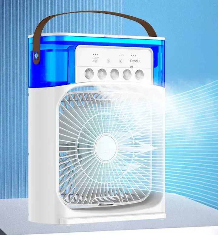 Portable 3 In 1 Fan AIr Conditioner Household Small Air Cooler LED Night Lights