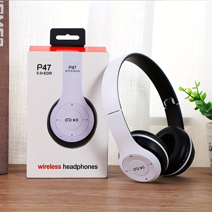 P47 Bluetooth 5.0 Wireless Headphone Foldable HIFI Stereo Bass Earphone