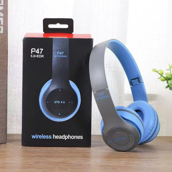 P47 Bluetooth 5.0 Wireless Headphone Foldable HIFI Stereo Bass Earphone